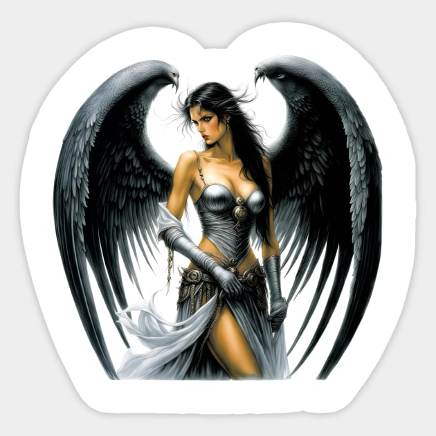 Dark Angel Sticker by FineArtworld7